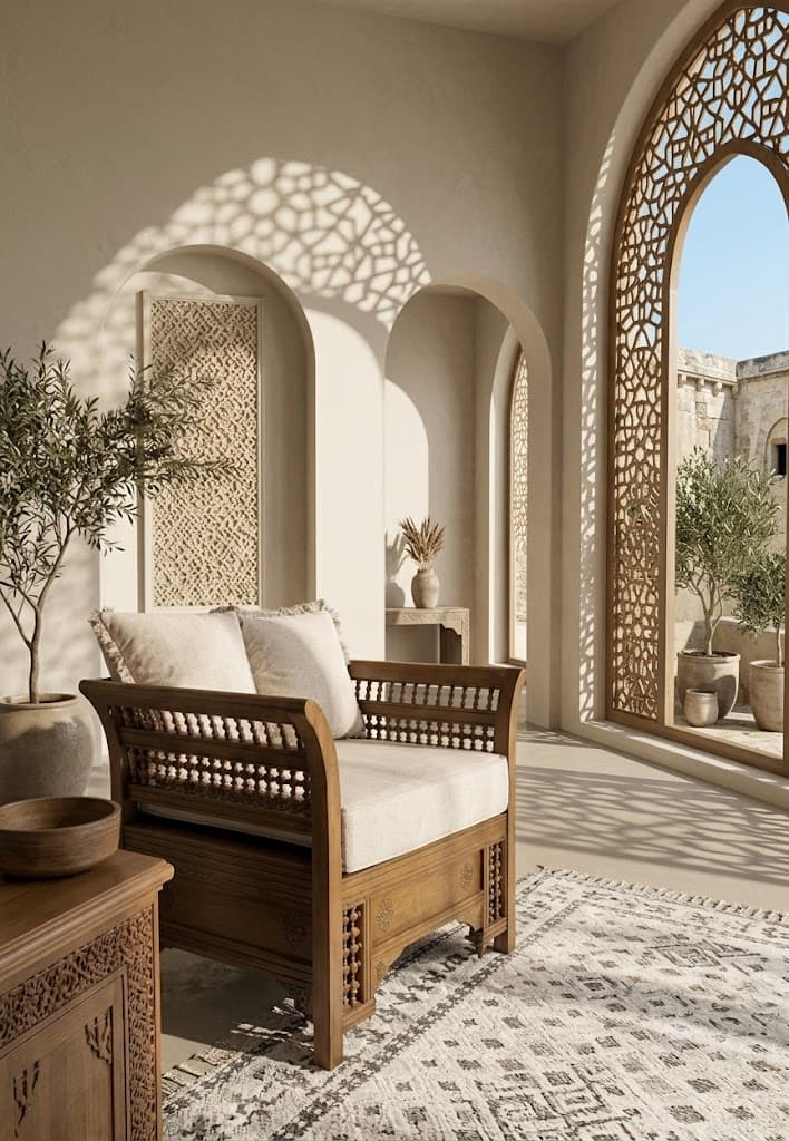 Handcrafted Arabesque seating